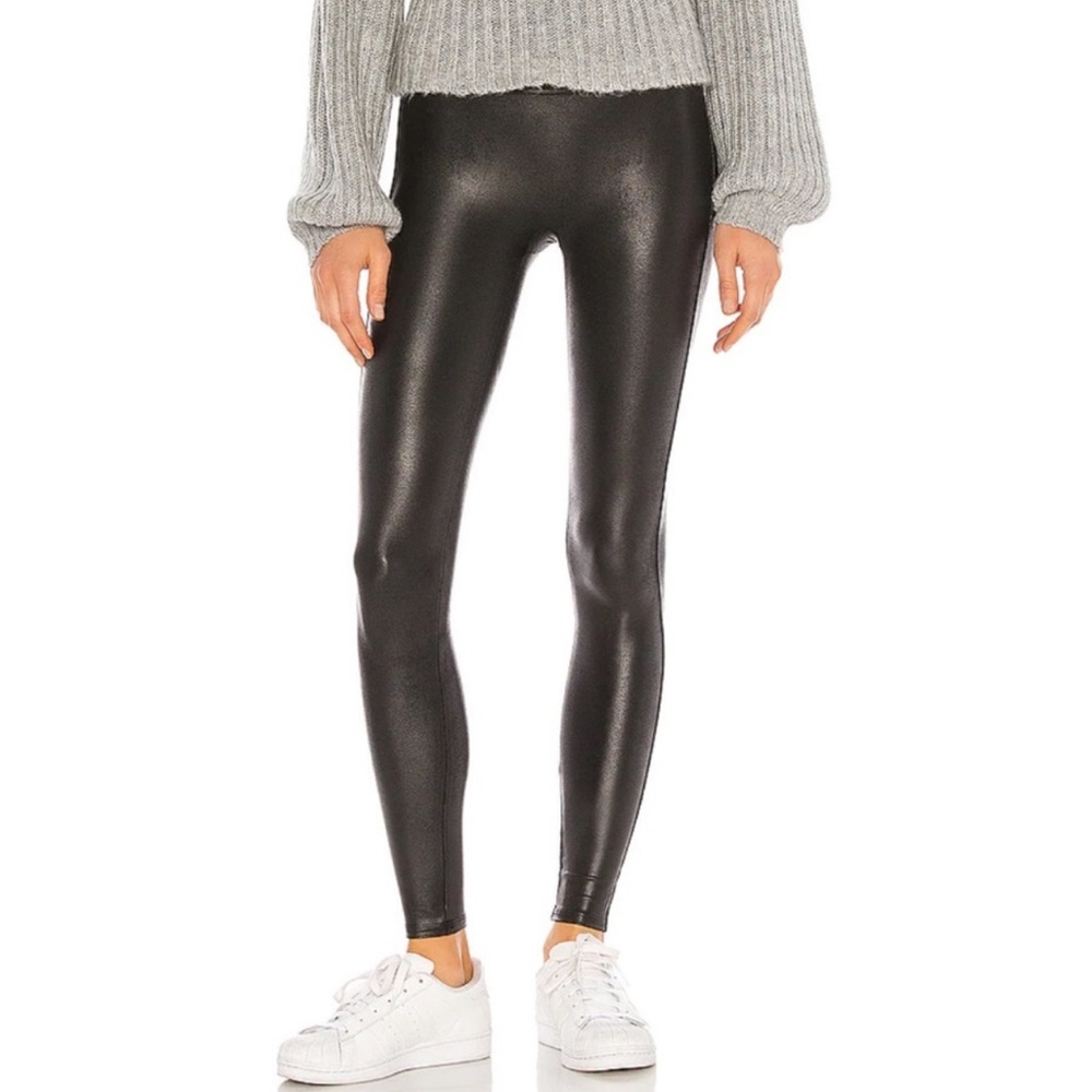 SPANX Faux Leather Leggings Size Small